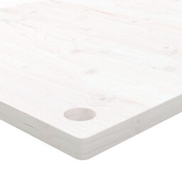 Berkfield Desk Top White 100X50X2.5 Cm Solid Wood Pine - thumbnail 5