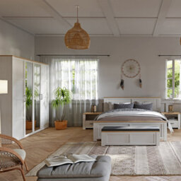 Furniture To Go Bohol 2 Door 2 Mirrored Door Wardrobe In Riviera Oak/white - thumbnail 6