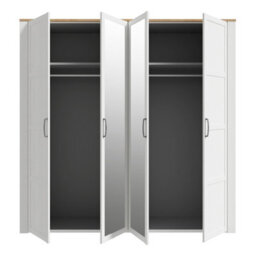 Furniture To Go Bohol 2 Door 2 Mirrored Door Wardrobe In Riviera Oak/white - thumbnail 4