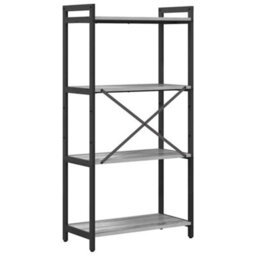 Berkfield Bookcase Grey Sonoma 60 X 30 X 118 Cm Engineered Wood - thumbnail 7