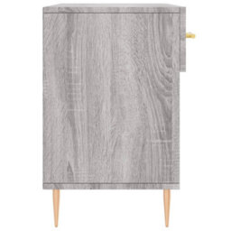 Berkfield Industrial Shoe Bench Grey Sonoma 102X35X55 Cm Engineered Wood - thumbnail 7