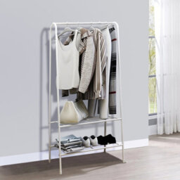 Living And Home White Metal Freestanding Coat Rack For Bedroom 60Cm W X 36Cm D X 152Cm H - thumbnail 3