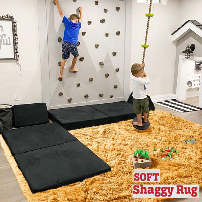 Ameha Modern Ochre Area Rugs Living Room, Hallway Runner Non-Slip Super Soft Shaggy Pile Rug Easy To Clean, 80 X 150 Cm - image 1