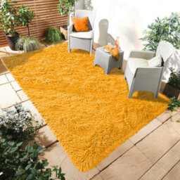 Ameha Modern Ochre Area Rugs Living Room, Hallway Runner Non-Slip Super Soft Shaggy Pile Rug Easy To Clean, 80 X 150 Cm - thumbnail 5