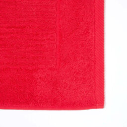 Homescapes Imperial Plain Cotton Red Bath Mat - thumbnail 2