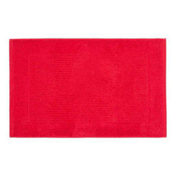 Homescapes Imperial Plain Cotton Red Bath Mat
