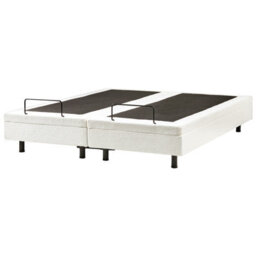 Beliani Adjustable Bed Without Headboard Boucle Duke 180 X 200 Cm (Eu Super King) Off-White - thumbnail 7