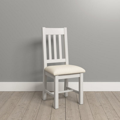 Seconique Windsor Pair Of Dining Chairs Ivory With Oat Fabric Seat - image 1