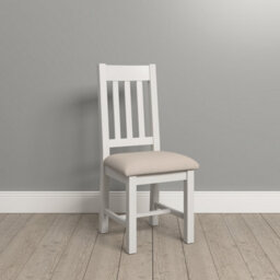 Seconique Windsor Pair Of Dining Chairs Ivory With Oat Fabric Seat - thumbnail 8