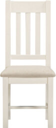 Seconique Windsor Pair Of Dining Chairs Ivory With Oat Fabric Seat - thumbnail 3