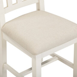 Seconique Windsor Pair Of Dining Chairs Ivory With Oat Fabric Seat - thumbnail 7