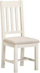 Seconique Windsor Pair Of Dining Chairs Ivory With Oat Fabric Seat - thumbnail 2