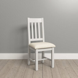 Seconique Windsor Pair Of Dining Chairs Ivory With Oat Fabric Seat