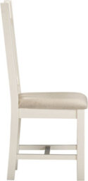 Seconique Windsor Pair Of Dining Chairs Ivory With Oat Fabric Seat - thumbnail 5
