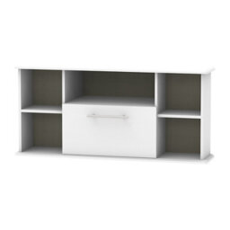 Bergamo Ready Assembled Matt Grey Corner Tv Unit With 2 Shelves, (H)51Cm X (W)112Cm X (D)51.5Cm - thumbnail 1