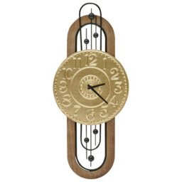 Beliani Wall Clock Nobelium 36 Cm Metal Gold