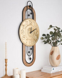 Beliani Wall Clock Nobelium 36 Cm Metal Gold - thumbnail 2