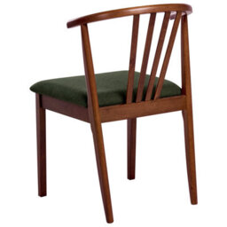 Beliani Set Of 2 Dining Chairs Craig Wood Dark Brown/ Green - thumbnail 6