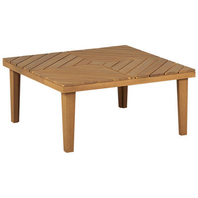Beliani Garden Coffee Table Baratti 70 Cm 70 Cm Acacia Wood Brown - image 1