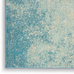 Navy Light Blue Luxurious Modern Abstract Dining Room Rug-114Cm X 175Cm - thumbnail 5