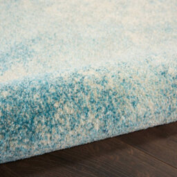 Navy Light Blue Luxurious Modern Abstract Dining Room Rug-114Cm X 175Cm - thumbnail 6