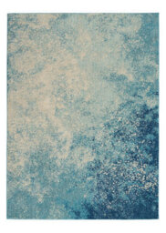 Navy Light Blue Luxurious Modern Abstract Dining Room Rug-114Cm X 175Cm - thumbnail 9