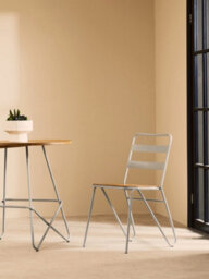 Orsina Grey Metal And Elmwood Chair, Ready To Enjoy Metal Outdoor Chair, Stylish Easy To Clean Occasional Chair - thumbnail 7