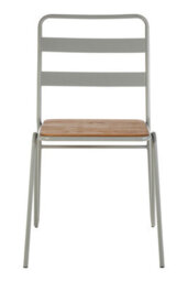 Orsina Grey Metal And Elmwood Chair, Ready To Enjoy Metal Outdoor Chair, Stylish Easy To Clean Occasional Chair - thumbnail 9
