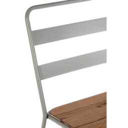 Orsina Grey Metal And Elmwood Chair, Ready To Enjoy Metal Outdoor Chair, Stylish Easy To Clean Occasional Chair - thumbnail 5