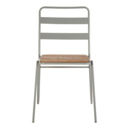 Orsina Grey Metal And Elmwood Chair, Ready To Enjoy Metal Outdoor Chair, Stylish Easy To Clean Occasional Chair - thumbnail 1