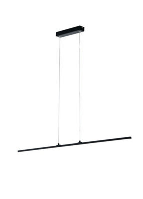 Luminosa Lighting Luminosa Shanghai Led Pendant Ceiling Light Black 1700Lm 3000K 100X1.5X1.2Cm