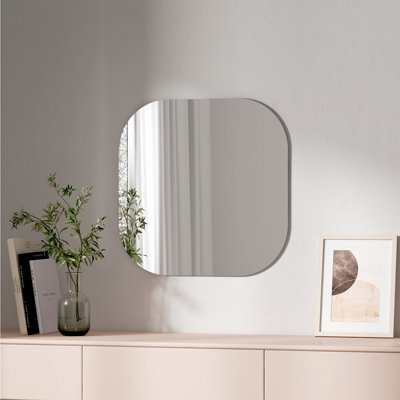 Emke Square Wall Mounted Mirror 50Cm Decorative Wall-Mounted Hanging Bathroom Bedroom Living Room Vanity Mirror - image 1