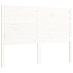 Berkfield Bed Frame With Headboard White Small Double Solid Wood - thumbnail 8