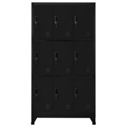 Vidaxl Locker Cabinet Black 90X45X180 Cm Steel - thumbnail 2