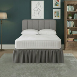 Base Valance Polycotton Sheet For Divan Beds Easy Care Bed Base Cover Grey - thumbnail 1