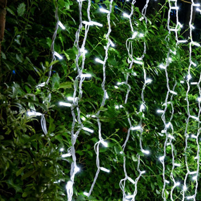 Christmas Tree World Crownvine 2 Pack 20 Led Bright White Curtain Lights 2M - White Rubber Cable (For Crownvine Lights) - image 1