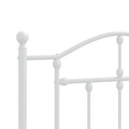 Berkfield Metal Bed Frame With Headboard And Footboard White 90X190 Cm - thumbnail 8