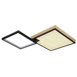 Luminosa Lighting Luminosa Jacky 86X55Cm Integrated Led Semi Flush Ceiling Light Matt Black 2X Led Dimmable 2700-6500K Remote Control