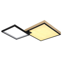 Luminosa Lighting Luminosa Jacky 86X55Cm Integrated Led Semi Flush Ceiling Light Matt Black 2X Led Dimmable 2700-6500K Remote Control - thumbnail 5