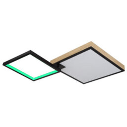Luminosa Lighting Luminosa Jacky 86X55Cm Integrated Led Semi Flush Ceiling Light Matt Black 2X Led Dimmable 2700-6500K Remote Control - thumbnail 6