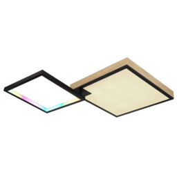 Luminosa Lighting Luminosa Jacky 86X55Cm Integrated Led Semi Flush Ceiling Light Matt Black 2X Led Dimmable 2700-6500K Remote Control - thumbnail 9