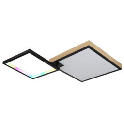 Luminosa Lighting Luminosa Jacky 86X55Cm Integrated Led Semi Flush Ceiling Light Matt Black 2X Led Dimmable 2700-6500K Remote Control - thumbnail 8
