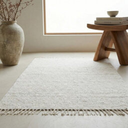 Garden Greatness Ecru Hand Woven Cotton Project Rug - thumbnail 2