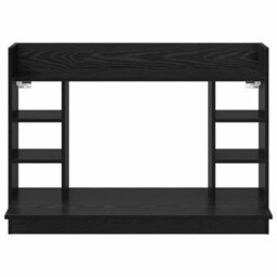 Berkfield Wall-Mounted Desk Black Oak 105X48X75 Cm Engineered Wood - thumbnail 5