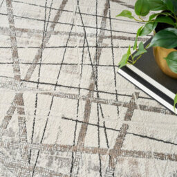 Grey Modern Easy To Clean Abstract Rug For Living Room, Bedroom - 160Cm X 221Cm - thumbnail 5