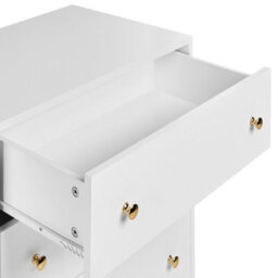 Beliani Glass Display Sideboard Milora 160 Cm White - thumbnail 7