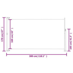 Vidaxl Patio Retractable Side Awning 170X300 Cm Blue - thumbnail 3