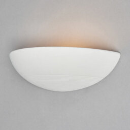 Litecraft Ceramic Ribbed Uplighter Ivory Wall Light - thumbnail 3