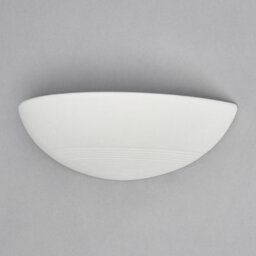 Litecraft Ceramic Ribbed Uplighter Ivory Wall Light - thumbnail 4