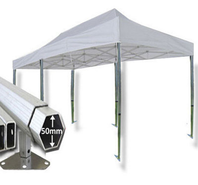 Crocodile Trading 3M X 6M Extreme 50 Commercial Instant Shelter Pop Up Gazebos Frame & Canopy - White - image 1